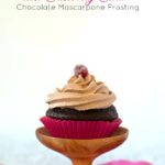 Chocolate Cupcake with Cranberry Curd and Chocolate Mascarpone Frosting