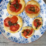 Easy Puff Pastry Circles with Tomato and Sour Cream