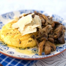 Roasted Garlic Mushrooms with Parmesan Polenta Audreys